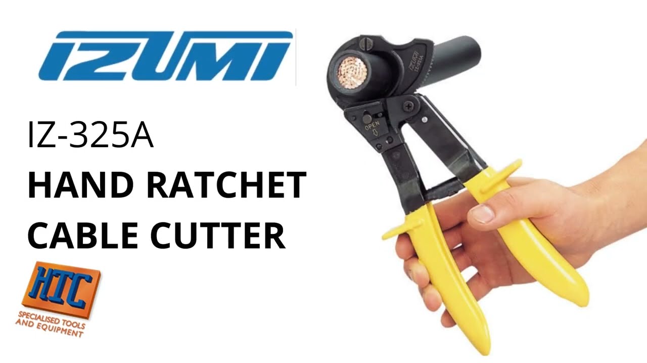 Izumi IZ-325A Hand Ratcher Cable Cutter Available at HTC