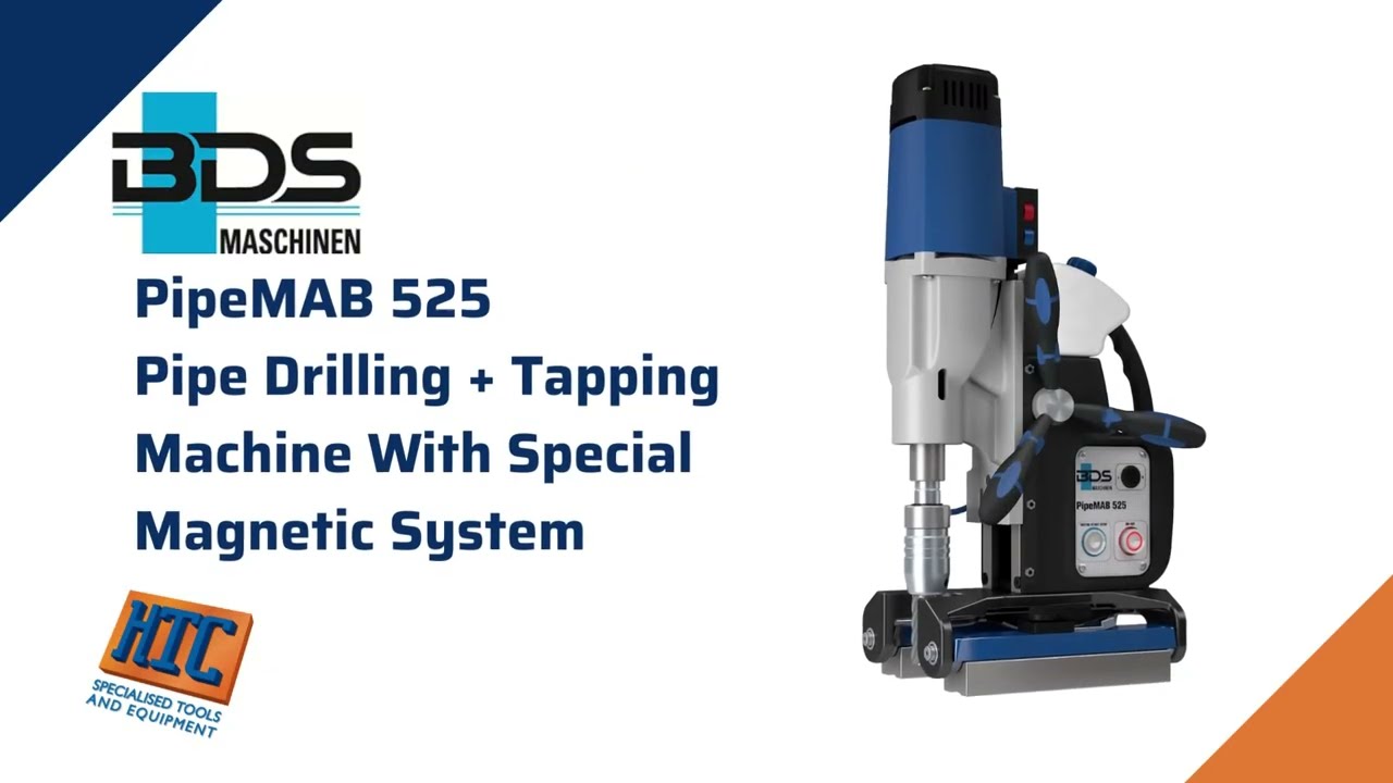 PipeMAB 525 Pipe Drilling + Tapping Machine With Special Magnetic System
