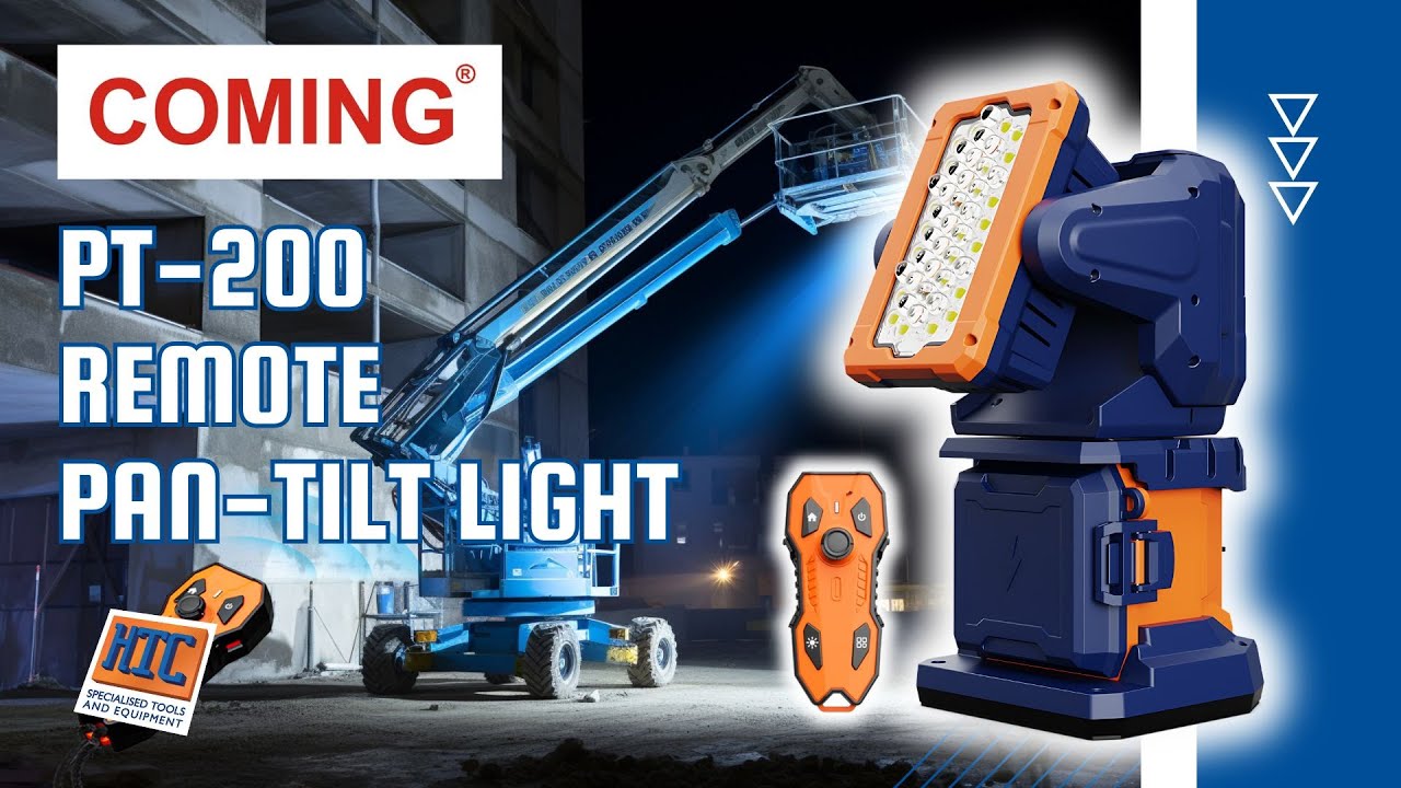 Coming PT-200 Portable Pan-tilt Light with Remote Control & Magnetic Base (One Battery Compartment)
