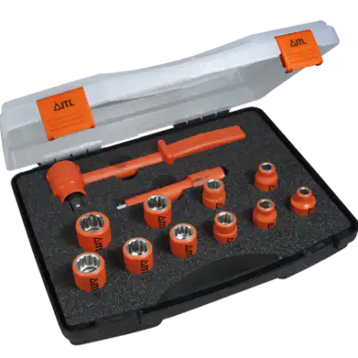 Insulated 1/2″ Drive 12 Piece Socket Set