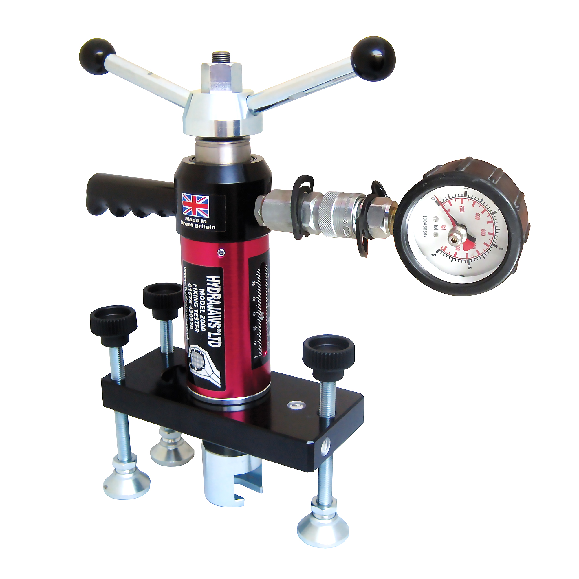 Pull out test hollow cylinders and hand pumps made by