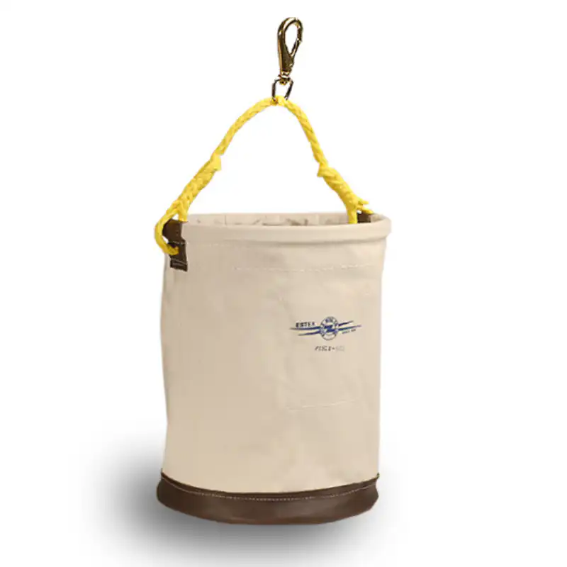 Leather Bottom Bucket with Top