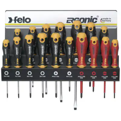 400 Series Ergonic Screwdriver Set with Rack 18pc