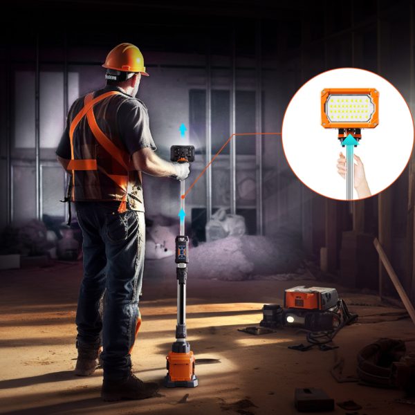 Coming TL-100 Portable Rechargeable Light Tower 1.4m Tall (One Battery Compartment) - Image 4